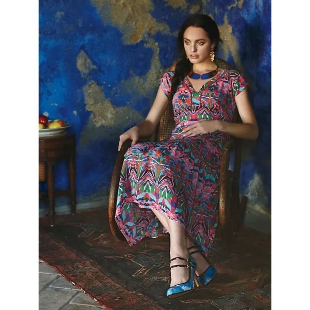 VanessaโVirginia by Anthropologie Womenโs 6 Beaded Mural Maxi Dress